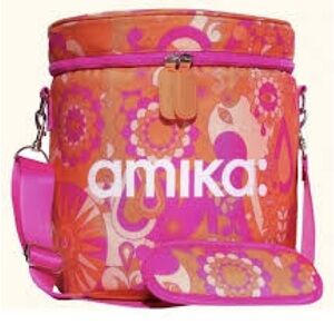 Amika Insulated Cooler Bag featuring a colorful signature brand print